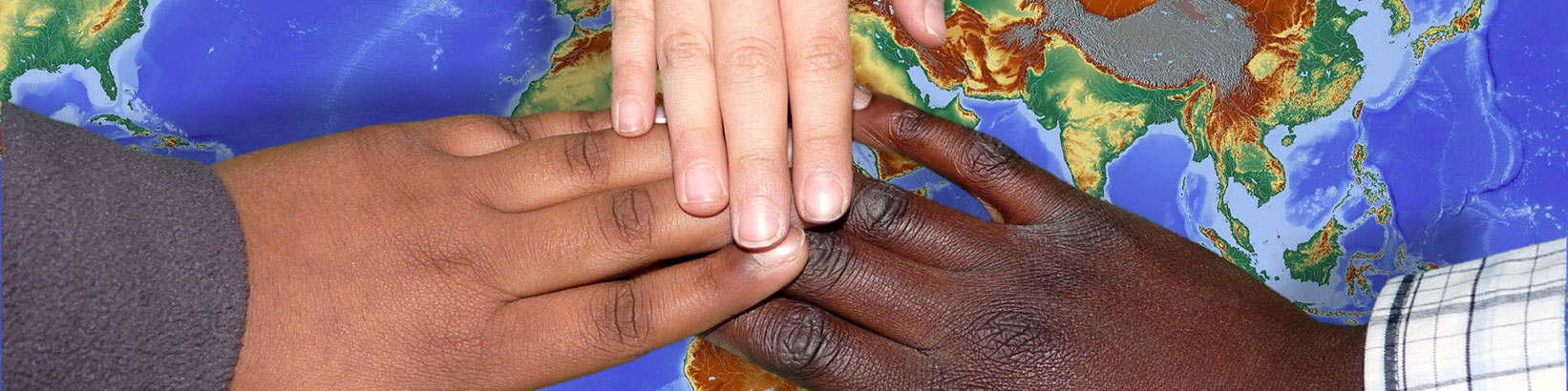 Kinderhände verschiedene Ethnien
