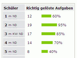 Lösungsäufigkeiten Individualebene